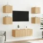 TV-Wandmöbel mit LED-Lichtern, 2 Stück, Sonoma-Eiche, 30,5x35x30 cm. von , TV-Möbel - Ref: Foro24-837223, Preis: 53,75 €, Rab...