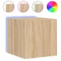 TV-Wandmöbel mit LED-Lichtern, 2 Stück, Sonoma-Eiche, 30,5x35x30 cm. von , TV-Möbel - Ref: Foro24-837223, Preis: 53,75 €, Rab...