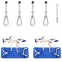 Swings with ropes 2 units blue polyethylene 37x15 cm by vidaXL, Swings and play structures - Ref: Foro24-91696, Price: 59,42 ...