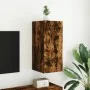 Mueble de TV de pared con luces LED roble ahumado 30,5x35x70 cm de , Muebles TV - Ref: Foro24-837240, Precio: 46,11 €, Descue...
