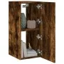 Mueble de TV de pared con luces LED roble ahumado 30,5x35x70 cm de , Muebles TV - Ref: Foro24-837240, Precio: 46,11 €, Descue...