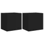 Wand-TV-Möbel mit LED-Lichtern, 2 Stück, schwarz, 40,5x35x40 cm. von , TV-Möbel - Ref: Foro24-837249, Preis: 69,90 €, Rabatt: %