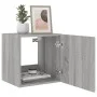 Mueble de TV de pared con luces LED gris Sonoma 40,5x35x40 cm de , Muebles TV - Ref: Foro24-837256, Precio: 42,42 €, Descuent...