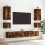 Wand-TV-Möbel mit LED-Lichtern in geräucherter Eiche 40,5x35x40 cm von , TV-Möbel - Ref: Foro24-837254, Preis: 41,76 €, Rabat...