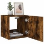Wand-TV-Möbel mit LED-Lichtern in geräucherter Eiche 40,5x35x40 cm von , TV-Möbel - Ref: Foro24-837254, Preis: 41,76 €, Rabat...