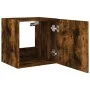 Mueble de TV de pared con luces LED roble ahumado 40,5x35x40 cm de , Muebles TV - Ref: Foro24-837254, Precio: 41,22 €, Descue...