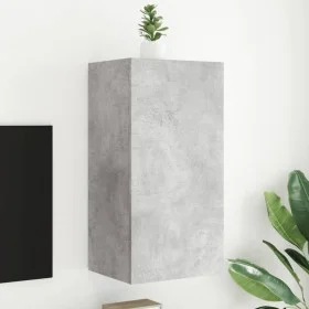 Wand-TV-Möbel mit LED-Lichtern in Betongrau 40,5x35x80 cm. von , TV-Möbel - Ref: Foro24-837263, Preis: 60,62 €, Rabatt: %