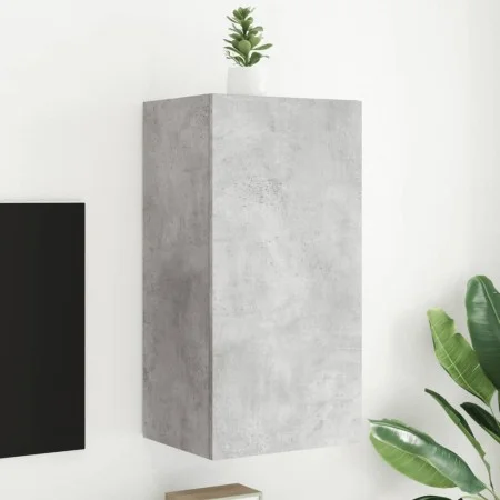 Wand-TV-Möbel mit LED-Lichtern in Betongrau 40,5x35x80 cm. von , TV-Möbel - Ref: Foro24-837263, Preis: 60,62 €, Rabatt: %