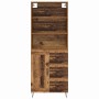 Aparador alto con cajón Madera envejecida 69,5 x 32,5 x 180 cm en Aparadores | Comprar online en Foro24