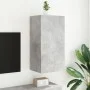Mueble de TV de pared con luces LED gris hormigón 40,5x35x80 cm by , TV Furniture - Ref: Foro24-837263, Price: 60,62 €, Disco...