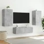 Wand-TV-Möbel mit LED-Lichtern in Betongrau 40,5x35x80 cm. von , TV-Möbel - Ref: Foro24-837263, Preis: 60,62 €, Rabatt: %
