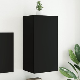 Wand-TV-Möbel mit LED-Lichtern in Schwarz, 40,5x35x80 cm. von , TV-Möbel - Ref: Foro24-837261, Preis: 60,10 €, Rabatt: %
