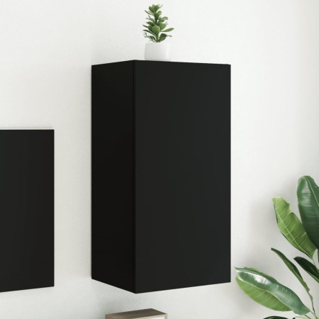 Wand-TV-Möbel mit LED-Lichtern in Schwarz, 40,5x35x80 cm. von , TV-Möbel - Ref: Foro24-837261, Preis: 60,10 €, Rabatt: %