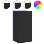 Mueble de TV de pared con luces LED negro 40,5x35x80 cm by , TV Furniture - Ref: Foro24-837261, Price: 59,34 €, Discount: %
