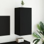 Wand-TV-Möbel mit LED-Lichtern in Schwarz, 40,5x35x80 cm. von , TV-Möbel - Ref: Foro24-837261, Preis: 60,10 €, Rabatt: %