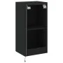Mueble de TV de pared con luces LED negro 40,5x35x80 cm by , TV Furniture - Ref: Foro24-837261, Price: 59,34 €, Discount: %