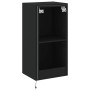 Wand-TV-Möbel mit LED-Lichtern in Schwarz, 40,5x35x80 cm. von , TV-Möbel - Ref: Foro24-837261, Preis: 60,10 €, Rabatt: %