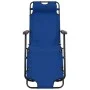Folding sun loungers with footrest 2 units blue steel by vidaXL, Loungers - Ref: Foro24-44342, Price: 119,27 €, Discount: %