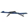Folding sun loungers with footrest 2 units blue steel by vidaXL, Loungers - Ref: Foro24-44342, Price: 119,27 €, Discount: %