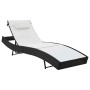 Sonnenliegen mit Tisch 2 Einheiten aus schwarzem Textilene-Synthetik-Rattan von vidaXL, Liegen - Ref: Foro24-44894, Preis: 32...