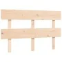 Bed frame with solid wood headboard 140x190 cm by , Beds and slatted bases - Ref: Foro24-3195071, Price: 114,22 €, Discount: %