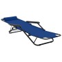 Klappbare Sonnenliegen mit Fußstütze, 2 Einheiten, blauer Stahl von vidaXL, Liegen - Ref: Foro24-44342, Preis: 137,23 €, Raba...