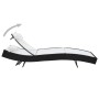 Sonnenliegen mit Tisch 2 Einheiten aus schwarzem Textilene-Synthetik-Rattan von vidaXL, Liegen - Ref: Foro24-44894, Preis: 32...
