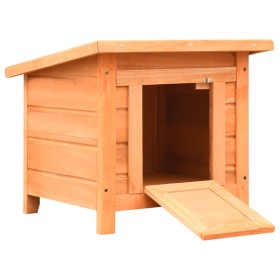 Caseta para gatos madera maciza de pino y abeto 50x46x43,5 cm