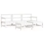 Gartensofa-Set 5-teilig aus massivem weißem Kiefernholz von , Gartensets - Ref: Foro24-3186180, Preis: 353,62 €, Rabatt: %