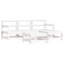 Gartensofa-Set 5-teilig aus massivem weißem Kiefernholz von , Gartensets - Ref: Foro24-3186180, Preis: 358,74 €, Rabatt: %