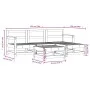Gartensofa-Set 5-teilig aus massivem weißem Kiefernholz von , Gartensets - Ref: Foro24-3186180, Preis: 353,62 €, Rabatt: %