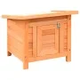Cat house made of solid pine and fir wood, measuring 50x46x43.5 cm. by vidaXL, Cat furniture - Ref: Foro24-170640, Price: 69,...