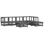 Garden furniture set 7 pieces solid gray pine wood by , Garden sets - Ref: Foro24-3186405, Price: 397,32 €, Discount: %
