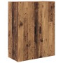 Aparador alto con cajón Madera envejecida 69,5 x 34 x 180 cm en Aparadores | Comprar online en Foro24