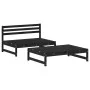 Garden furniture set 2 pieces solid black pine wood by , Garden sets - Ref: Foro24-3186589, Price: 205,92 €, Discount: %