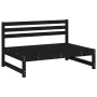Garden furniture set 2 pieces solid black pine wood by , Garden sets - Ref: Foro24-3186589, Price: 205,92 €, Discount: %