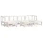 Gartenmöbel-Set 7-teilig aus massivem weißem Kiefernholz von , Gartensets - Ref: Foro24-3186348, Preis: 366,85 €, Rabatt: %