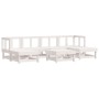Gartenmöbel-Set 7-teilig aus massivem weißem Kiefernholz von , Gartensets - Ref: Foro24-3186348, Preis: 379,54 €, Rabatt: %