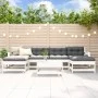 Gartenmöbel-Set 7-teilig aus massivem weißem Kiefernholz von , Gartensets - Ref: Foro24-3186383, Preis: 490,01 €, Rabatt: %