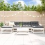 Gartenmöbel-Set 7-teilig aus massivem weißem Kiefernholz von , Gartensets - Ref: Foro24-3186383, Preis: 497,48 €, Rabatt: %