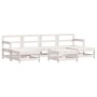 Gartenmöbel-Set 7-teilig aus massivem weißem Kiefernholz von , Gartensets - Ref: Foro24-3186383, Preis: 497,48 €, Rabatt: %