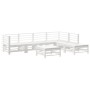 Gartenmöbel-Set 7-teilig aus massivem weißem Kiefernholz von , Gartensets - Ref: Foro24-3186439, Preis: 448,16 €, Rabatt: %