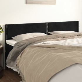 Headboards 2 units of black velvet 80x5x78/88 cm by , Headboards and footboards - Ref: Foro24-345960, Price: 51,55 €, Discoun...