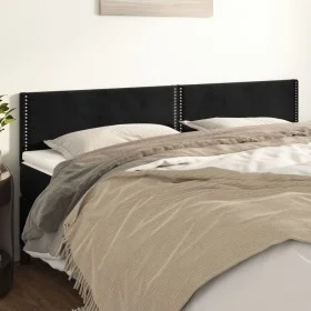 Headboards 2 units of black velvet 80x5x78/88 cm by , Headboards and footboards - Ref: Foro24-345960, Price: 50,02 €, Discoun...