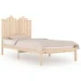 Solid pine wood bed frame 75x190 cm by , Beds and slatted bases - Ref: Foro24-3103738, Price: 94,13 €, Discount: %