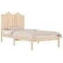 Solid pine wood bed frame 75x190 cm by , Beds and slatted bases - Ref: Foro24-3103738, Price: 94,13 €, Discount: %