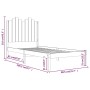 Solid pine wood bed frame 75x190 cm by , Beds and slatted bases - Ref: Foro24-3103738, Price: 98,37 €, Discount: %
