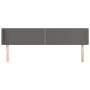 Kopfteil aus grauem Kunstleder, 203 x 16 x 78/88 cm von , Kopf- und Fußteile - Ref: Foro24-3118740, Preis: 60,20 €, Rabatt: %