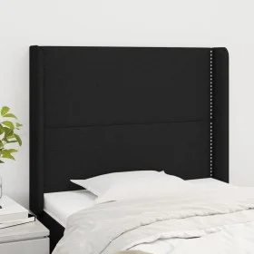 Headboard with black fabric ears 83x16x118/128 cm by , Headboards and footboards - Ref: Foro24-3119416, Price: 61,82 €, Disco...