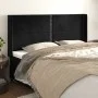 Cabecero con orejas de terciopelo negro 163x16x118/128 cm de , Cabeceros y pies de cama - Ref: Foro24-3119496, Precio: 107,73...